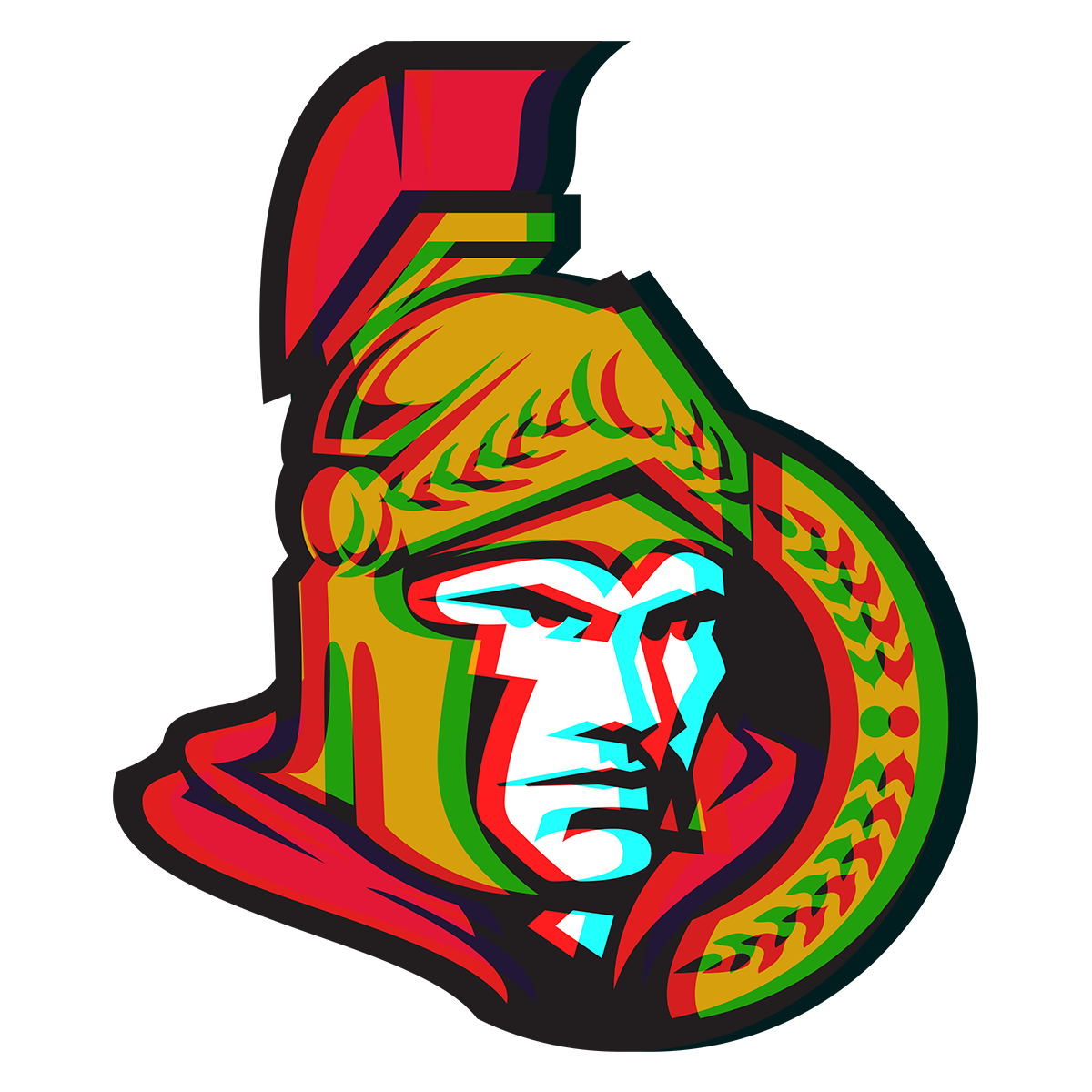 Phantom Ottawa Senators logo vinyl decal